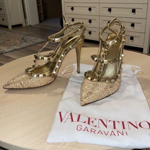 Valentino Gold heels
